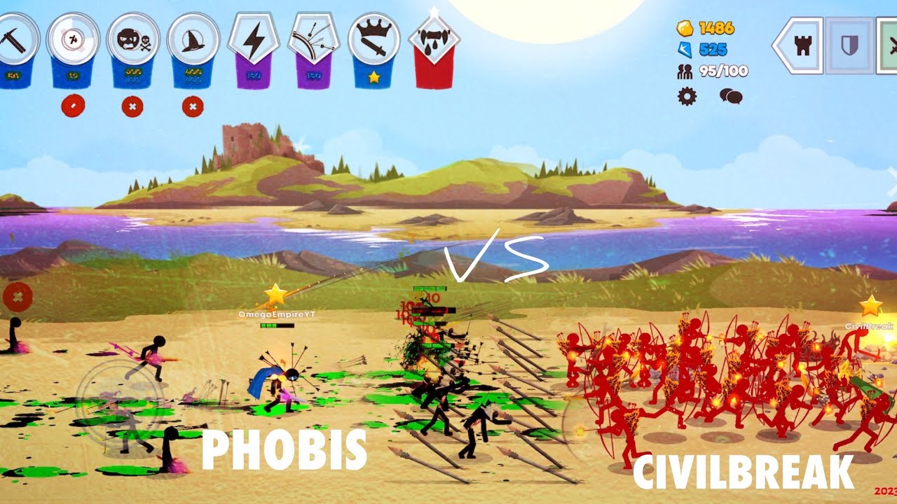 Phobis Vs CivilBreak | One of The Best Creator Vs Creator Battles in Stick War 3