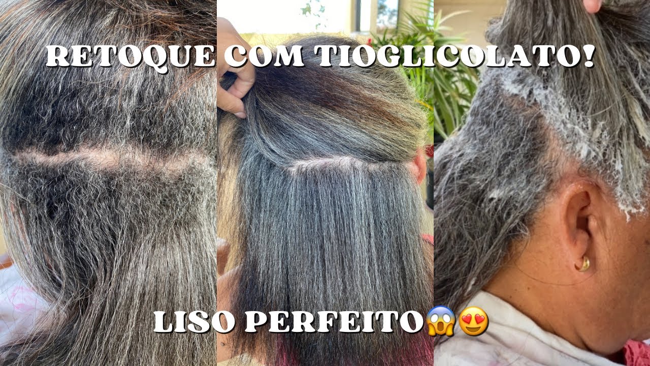 Retoque de Raiz Com  Tioglicolato de Amônia | Alisamento Definitivo em Cabelo Crespo 😍😱