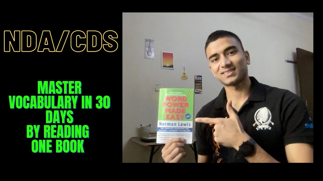 Master Vocabulary in 30 days for NDA/CDS written exam.