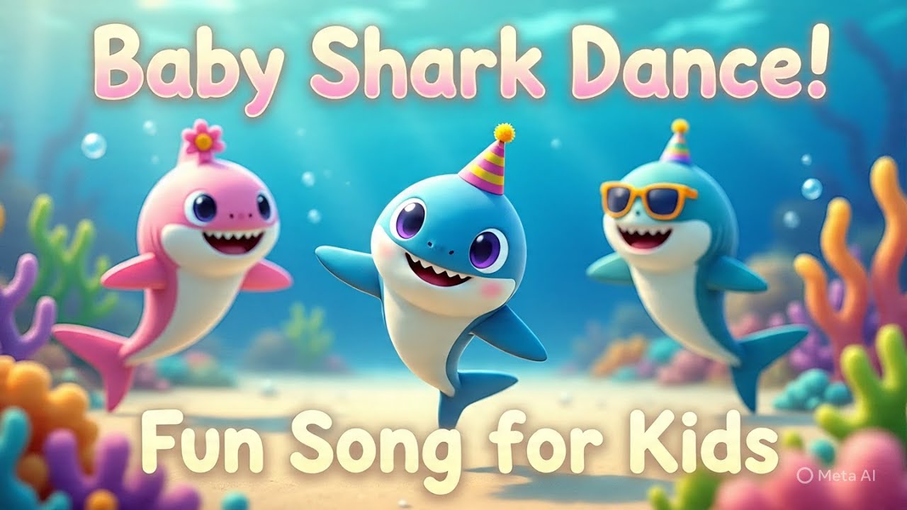 🦈 Baby Shark Dance! | Ultra-Cute Rainbow Shark Family | Fun Kids Song