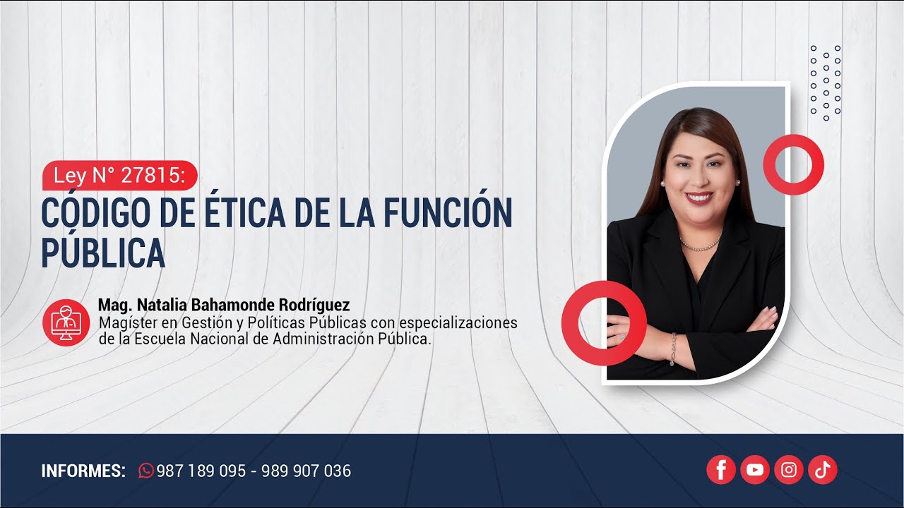 Código de Ética de la Función Pública | Natalia del Rosario Bahamonde Rodríguez