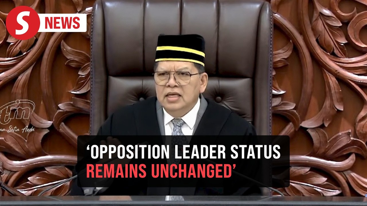 No formal notice so Opposition leader status remains unchanged, says Dewan Rakyat Speaker