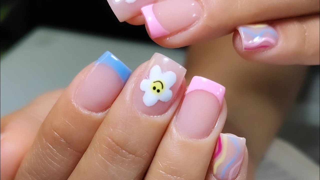 Baño de Acrílico en Uñas Naturales | Diseño para Primavera 🌼
