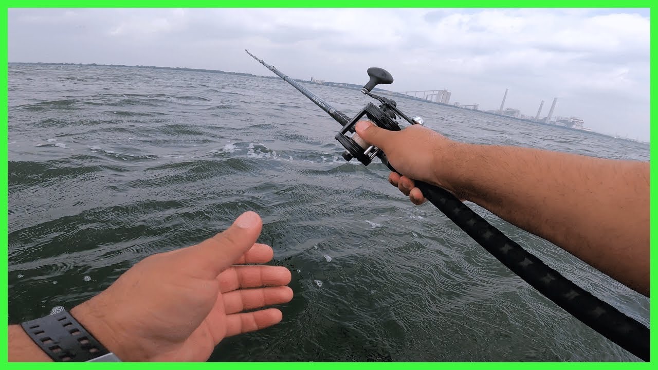 Casting Baits Deep At Calaveras Lake For Redfish