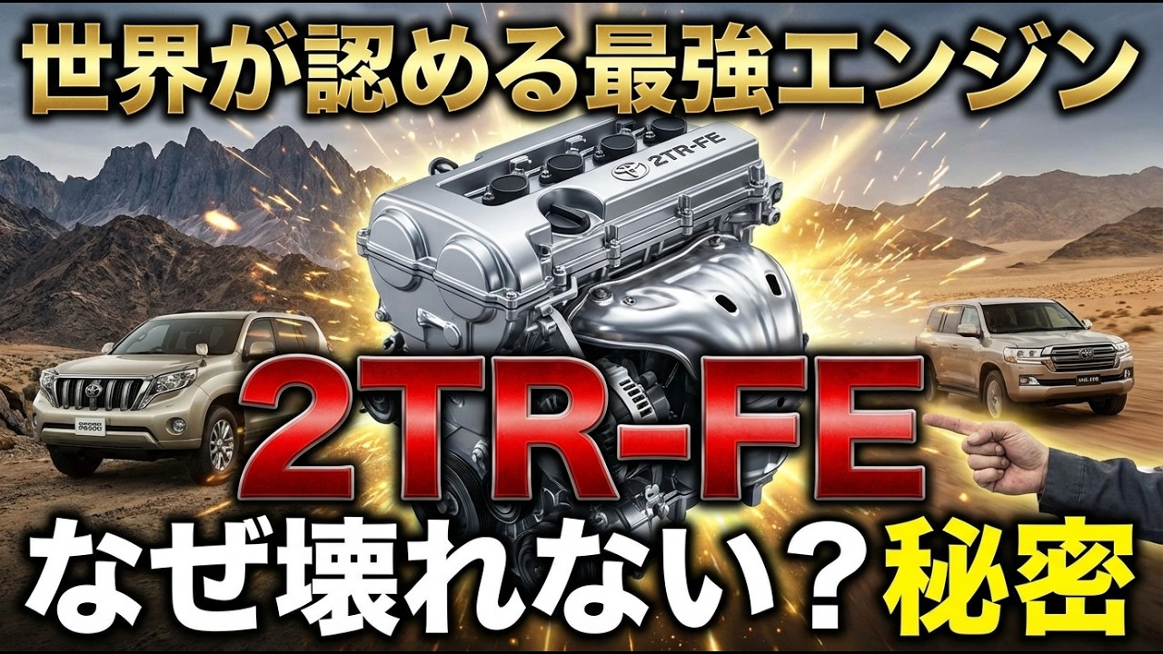 なぜ壊れない？世界が認める最強エンジン「2TR-FE」の秘密