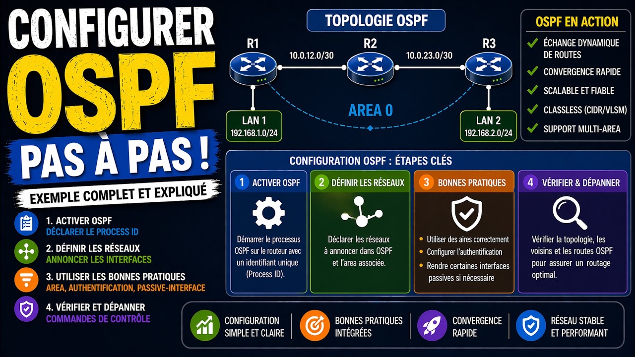 Routage réseau | 6- Configuration OSPF