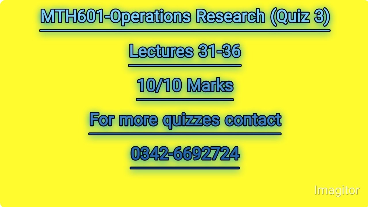 Mth601 Quiz 3 2023  💯 Percent Answer