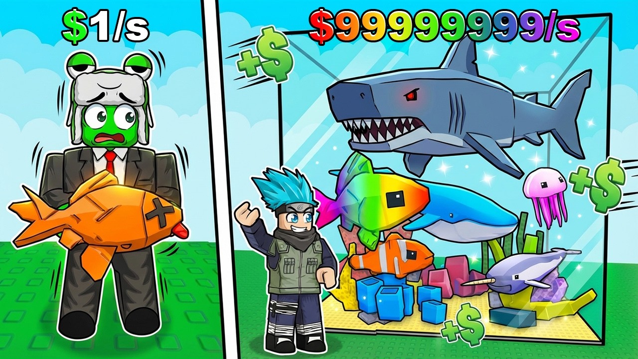 بدأت بسمكة ميتة 💀 وصنعت أغنى حوض سمك في روبلوكس! 💰