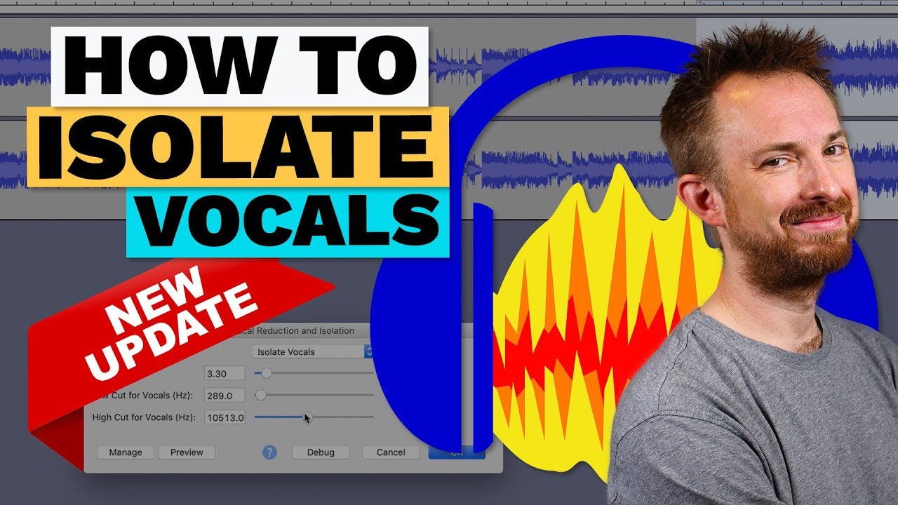 Как изолировать вокал в Audacity (удалить музыку и оставить вокал)