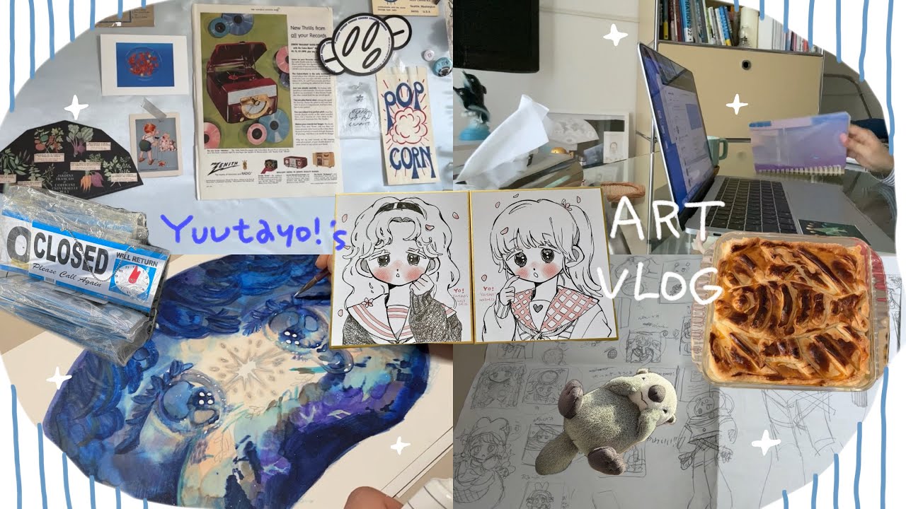 𝗔𝗿𝘁 𝘃𝗹𝗼𝗴 🦦4月〜GW中の生活.イラストメイキング.おでかけ