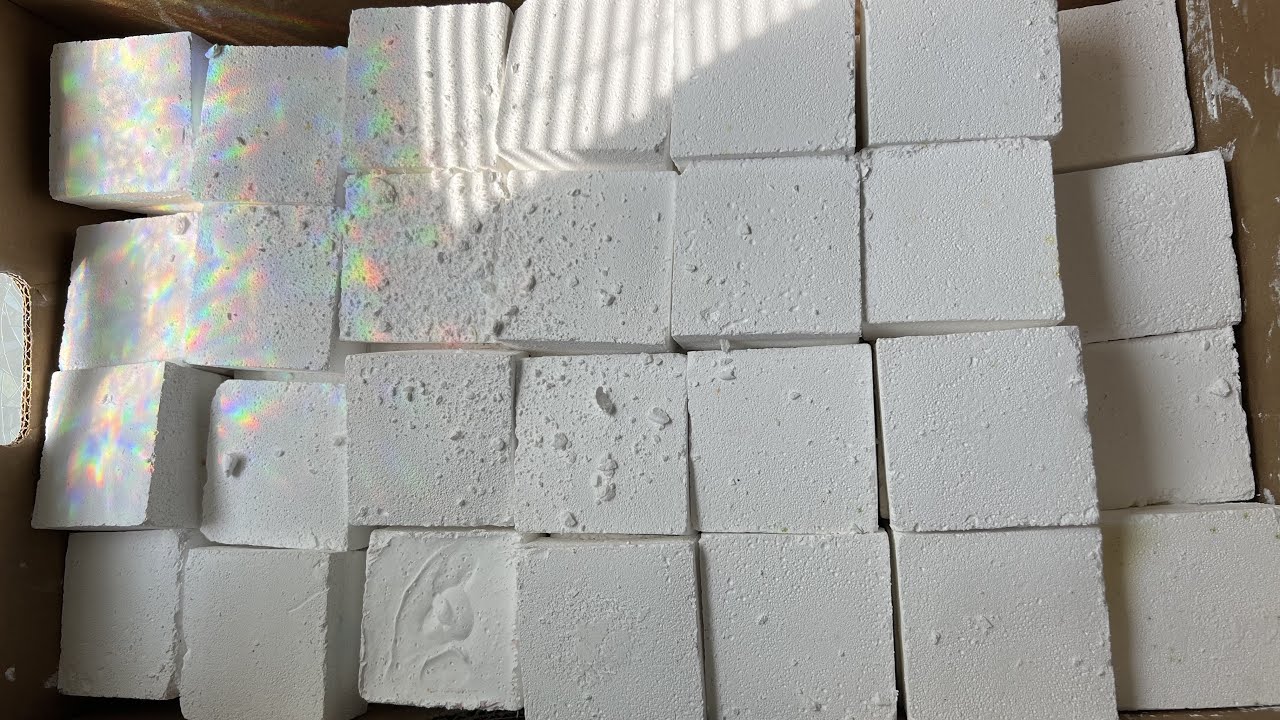 Thank you for 36k subscribers | 136 gym chalk blocks crush | #asmr #gymchalk #anxietyrelief