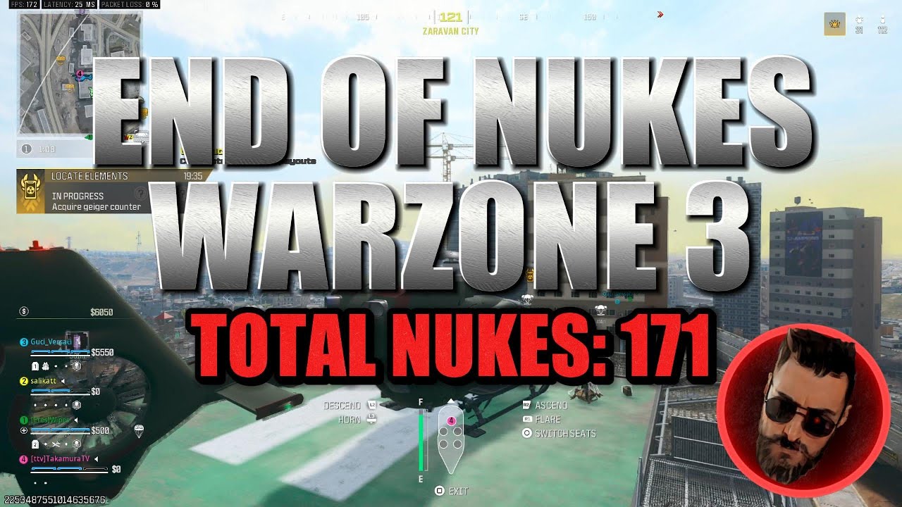 END OF NUKES WARZONE 3 - #171 DONE #championsquest #warzone #battleroyale #nuke #callofduty