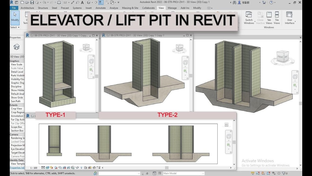 HOW TO CREATE ELEVATOR LIFT PIT IN REVIT IN HINDI