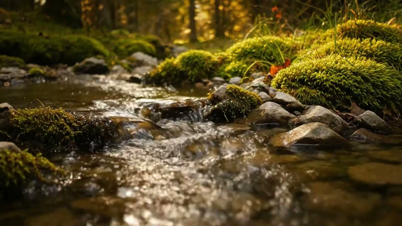Water Flowing Sound for Sleep — Calm Music, Meditation Music, Relaxing Sleep Music