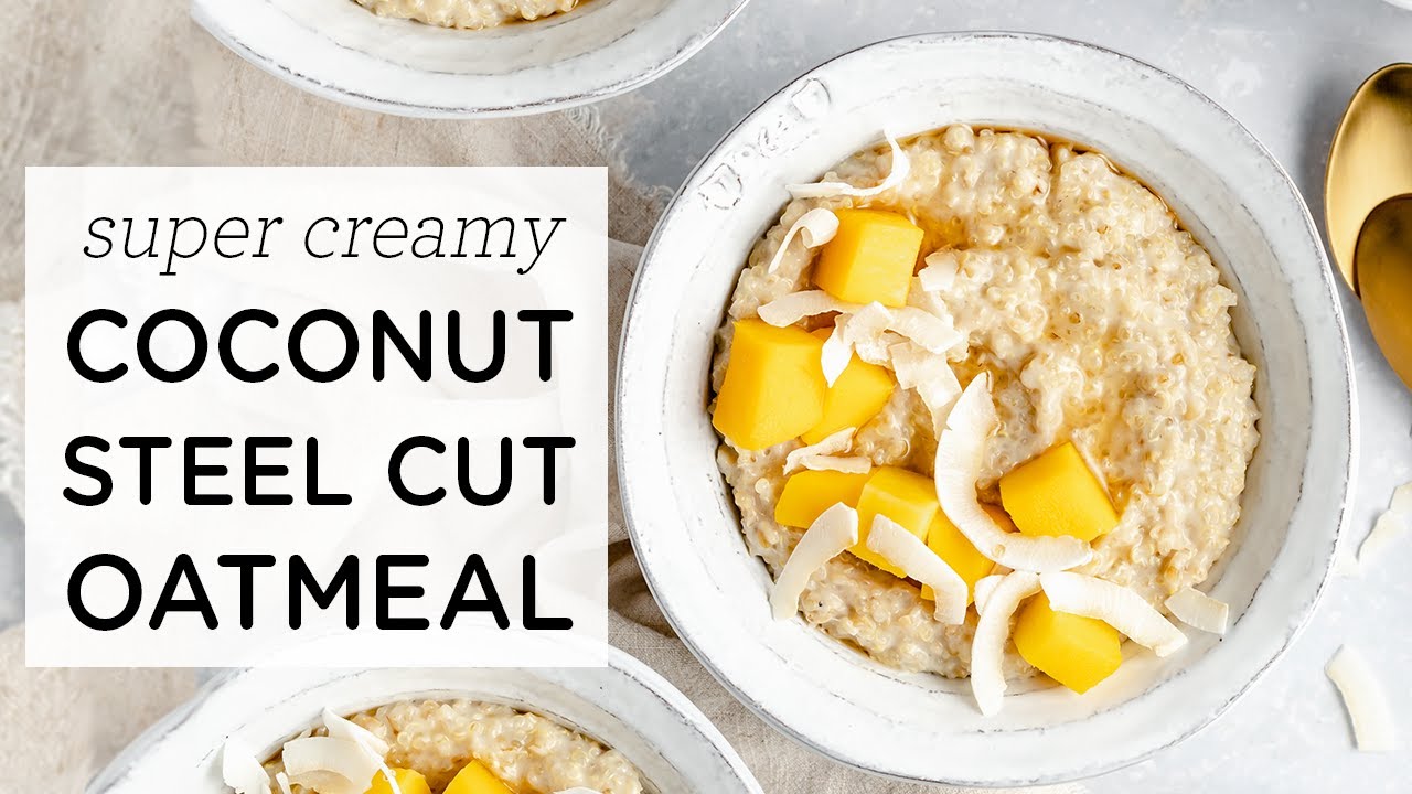 COCONUT STEEL CUT OATS ‣‣ Easy Vegan Breakfast Recipe