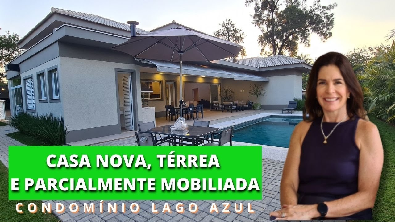 CASA NOVA, TÉRREA E PARCIALMENTE MOBILIADA