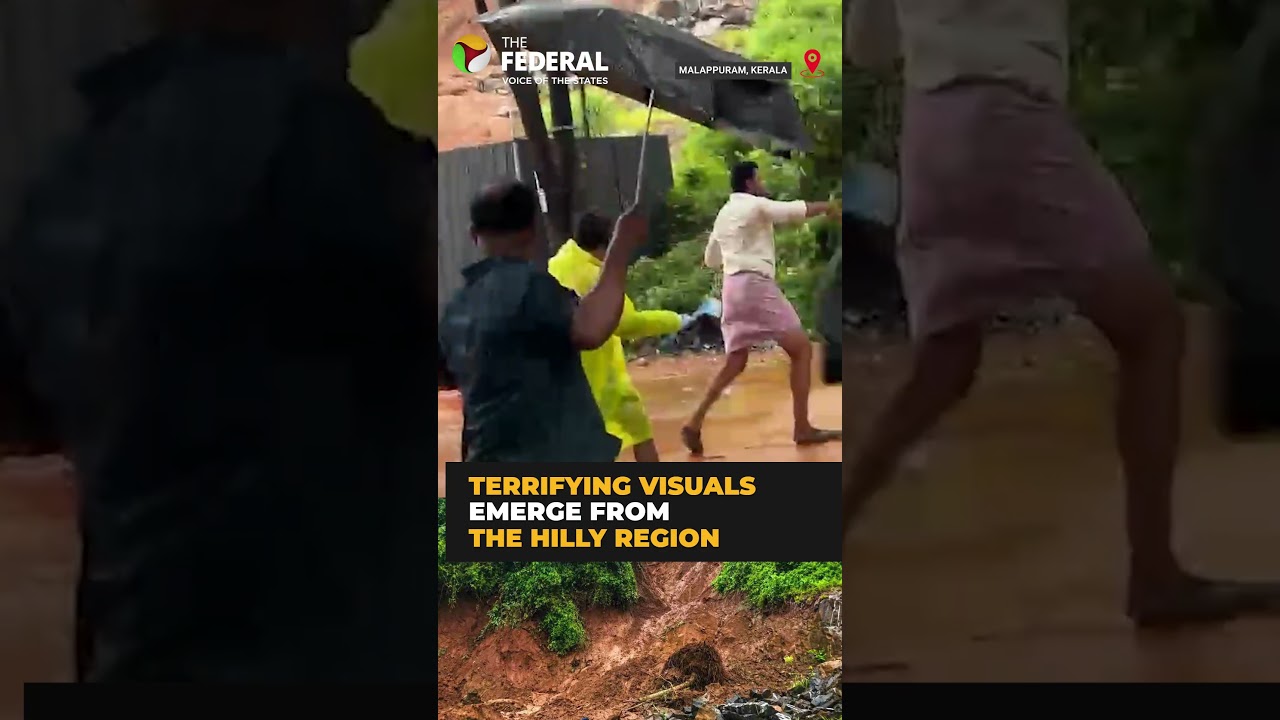 Massive landslide hits hilly region of Kerala's Malappuram | #shorts