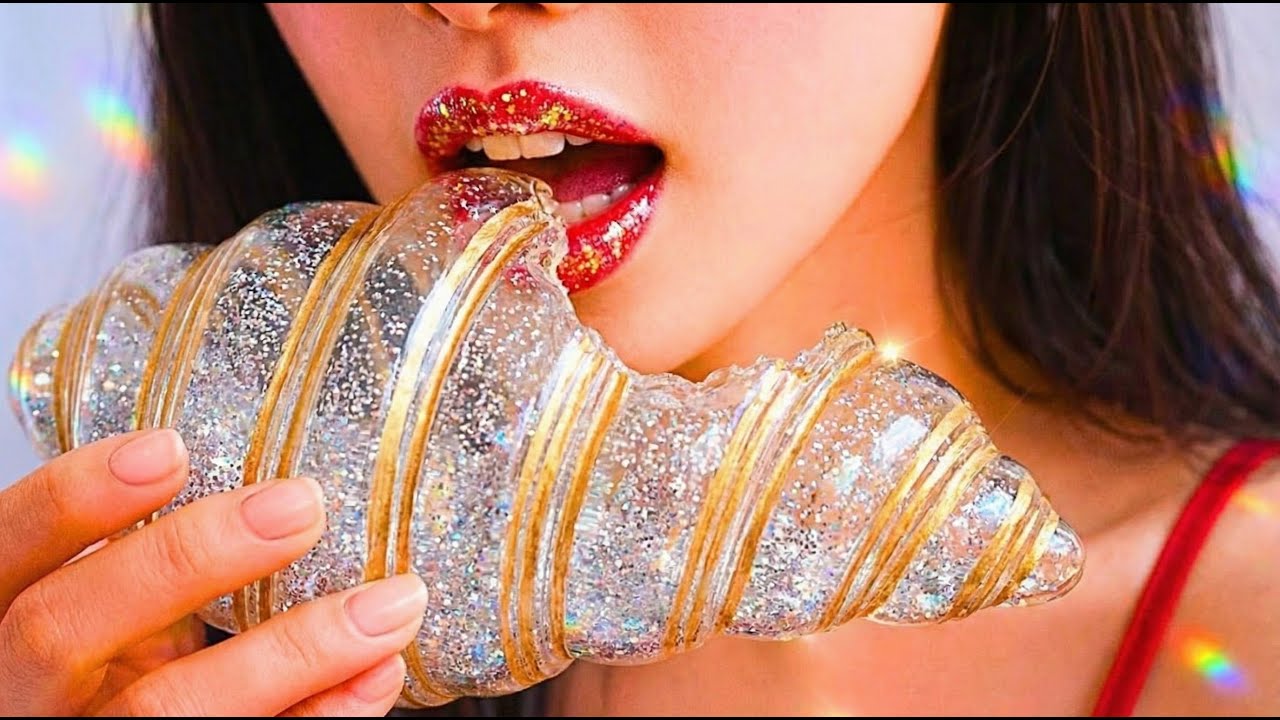 ASMR ガラスのフランスクロワッサン作り 🥐✨ ペルル輝く透明クロワッサン | Glass Croissant Making Satisfying ASMR 😍
