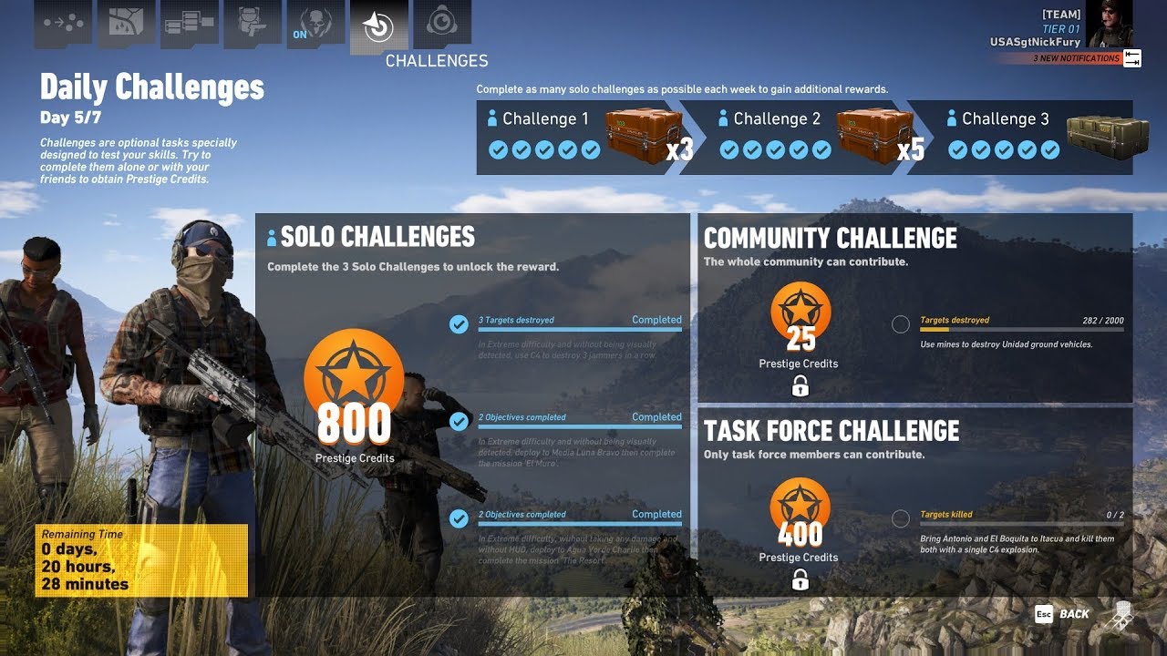Ghost Recon Wildlands Daily Challenges Week 23 Day 5 Solo Challenge 3 The Resort NO HUD