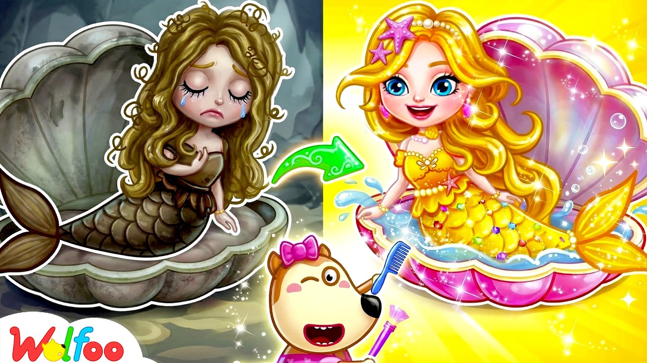 Mermaid Turns Into a Beauty | Mermaid Makeover | Cartoon for Kids | Wolfoo Channel