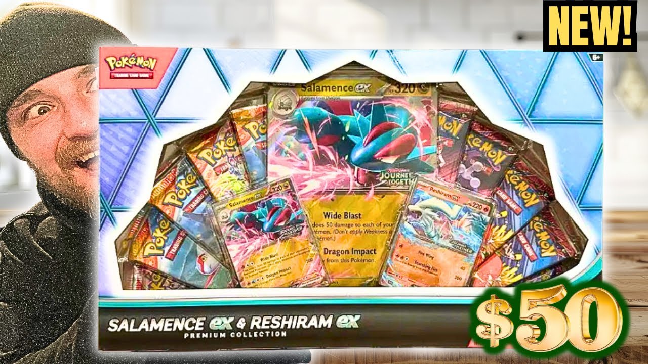 Открываем НОВУЮ коробку премиум-коллекции покемонов Salamence и Reshiram!