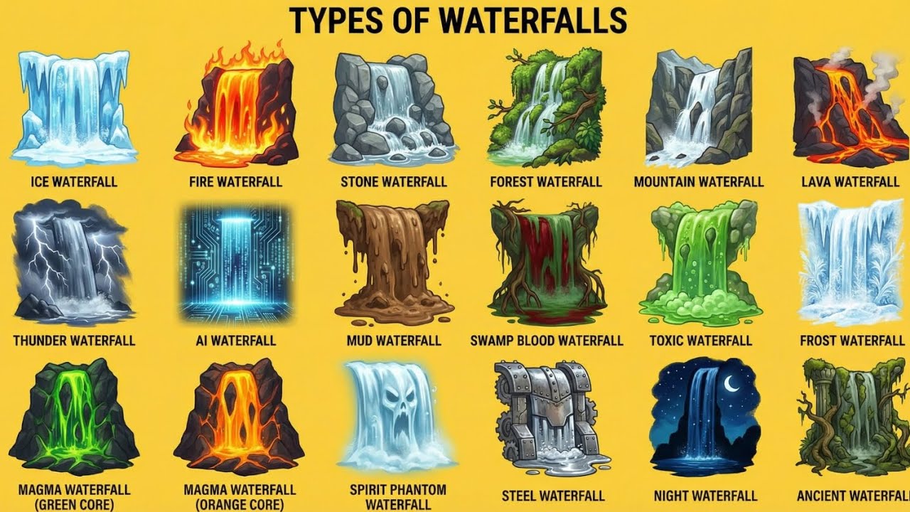 Amazing Types of Waterfalls You&rsquo;ve Never Seen Before 🌊🔥❄️