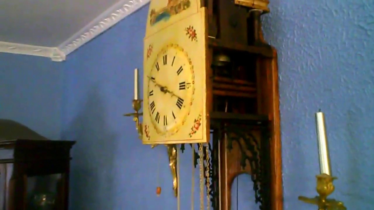 Antique Black Forest clock, Shield  Flute Clock
