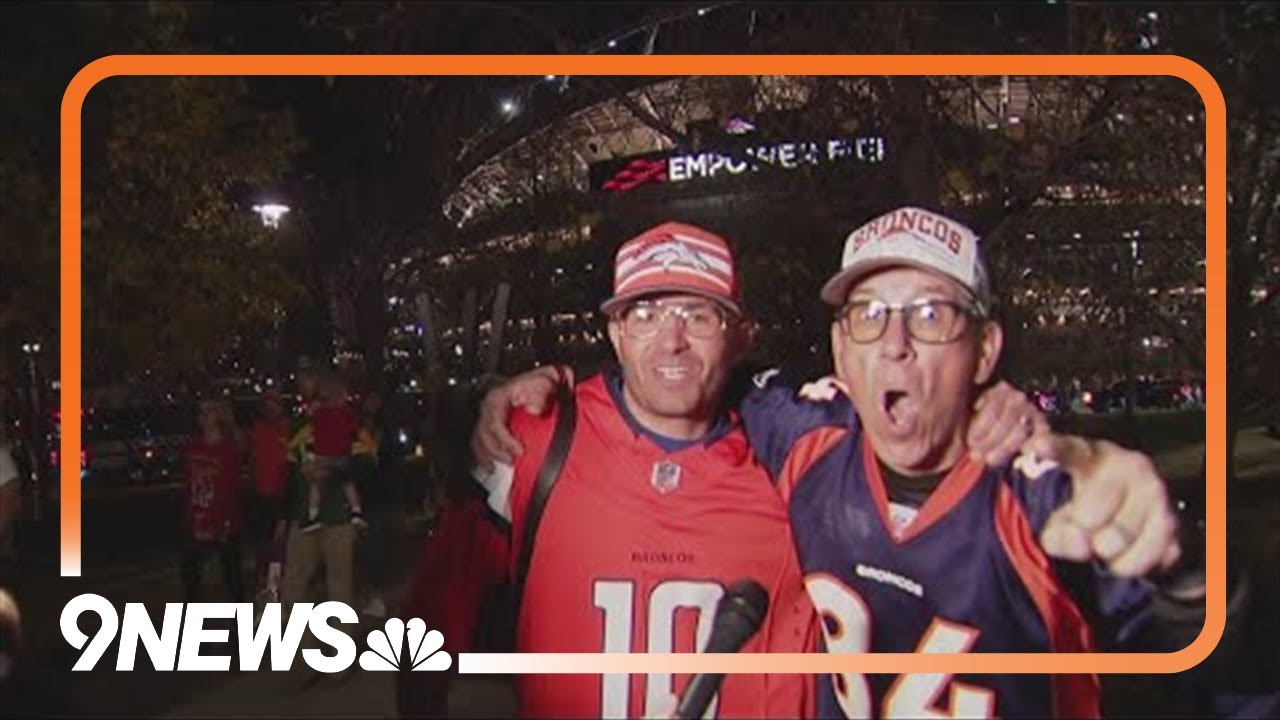 Fans celebrate as Broncos beat the Chiefs