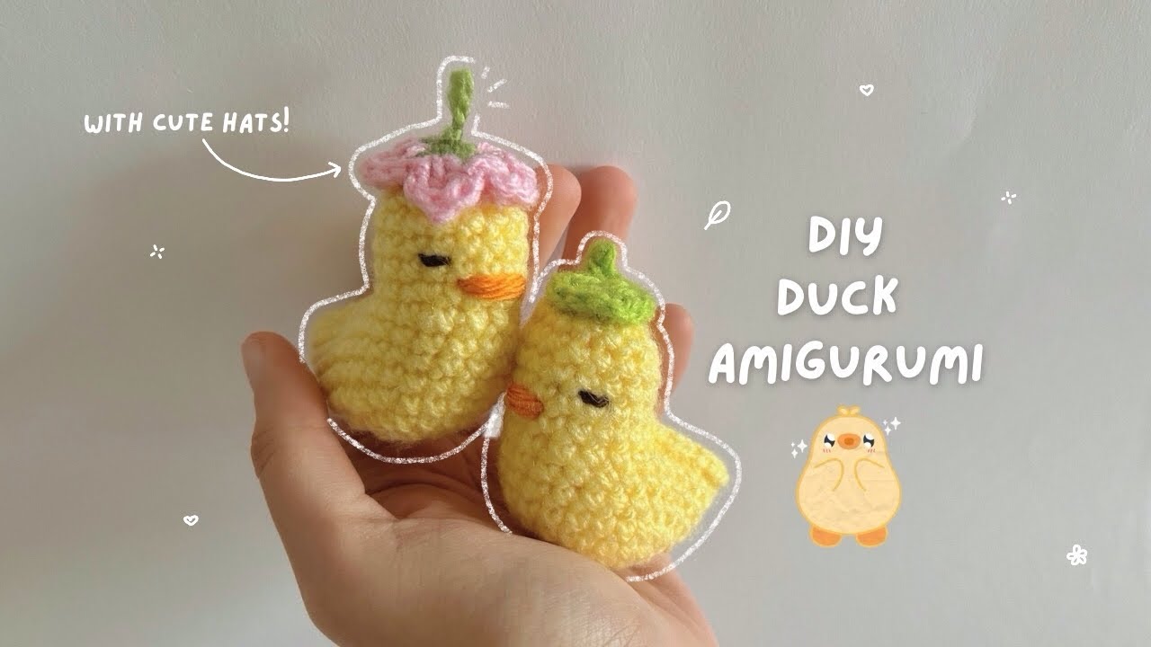 ♡ Crochet Cute Duck/Chick Amiguruimi With Hat Tutorial | Beginner Friendly  ִֶָ𓂃 ࣪˖ ִֶָ🐣་༘࿐