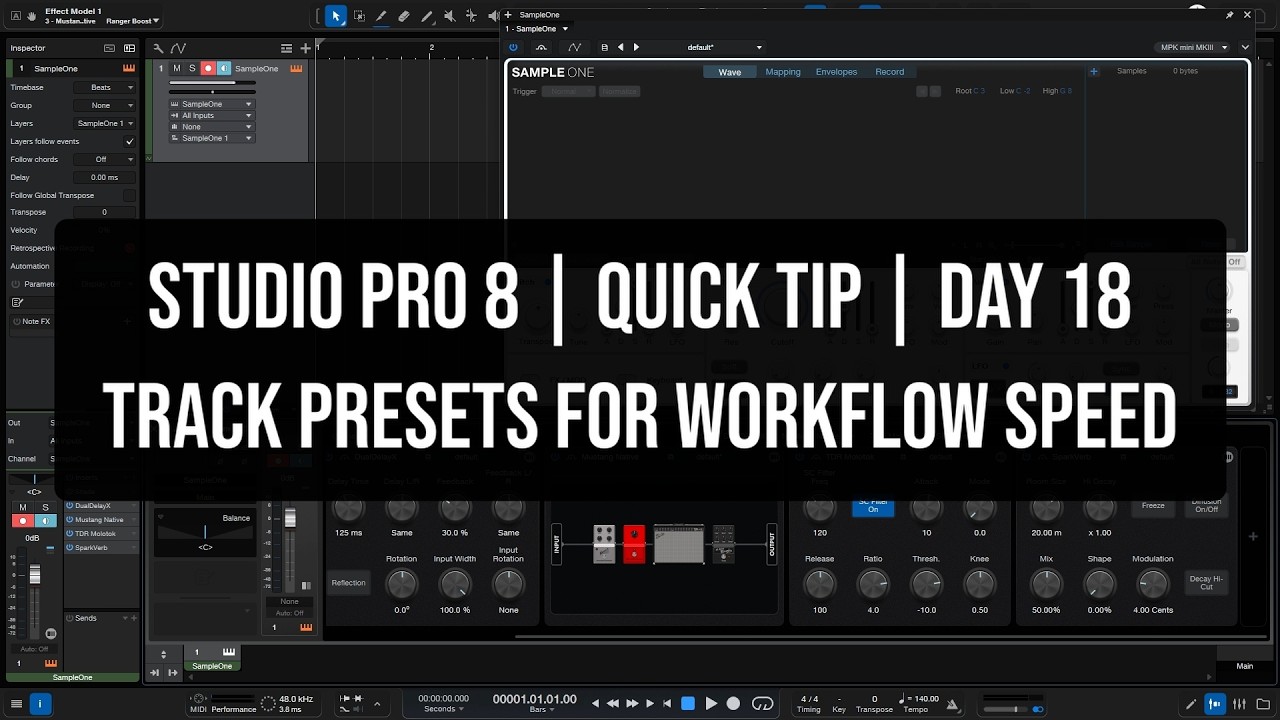 Studio Pro 8 | Быстрый совет, день 18 | Использование пресетов дорожек для ускорения рабочего про...