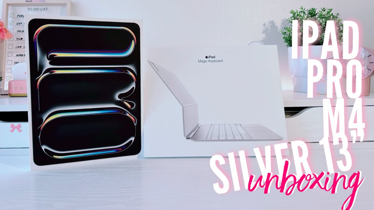 ੈ✩‧₊˚ iPad Pro m4 UNBOXING | silver 13” | easthetic unboxing ੈ✩‧₊˚