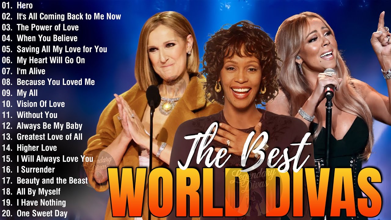 Celine Dion, Mariah Carey, Whitney Houston Greatest Hits Playlist 2025 - Love Songs Mix 