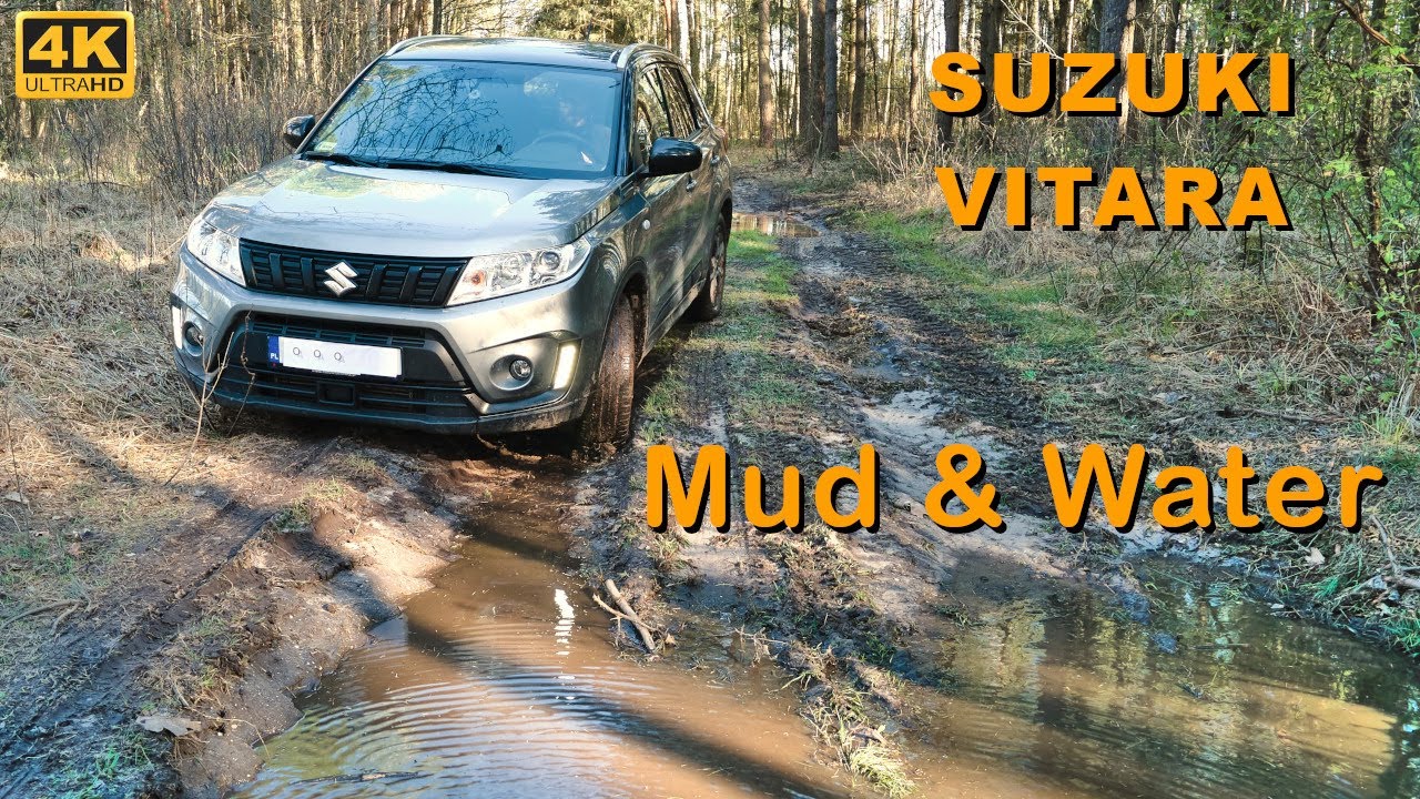 Suzuki Vitara Mud & Water crossing in the Forest with Summer Tires – 4x4 OffRoad