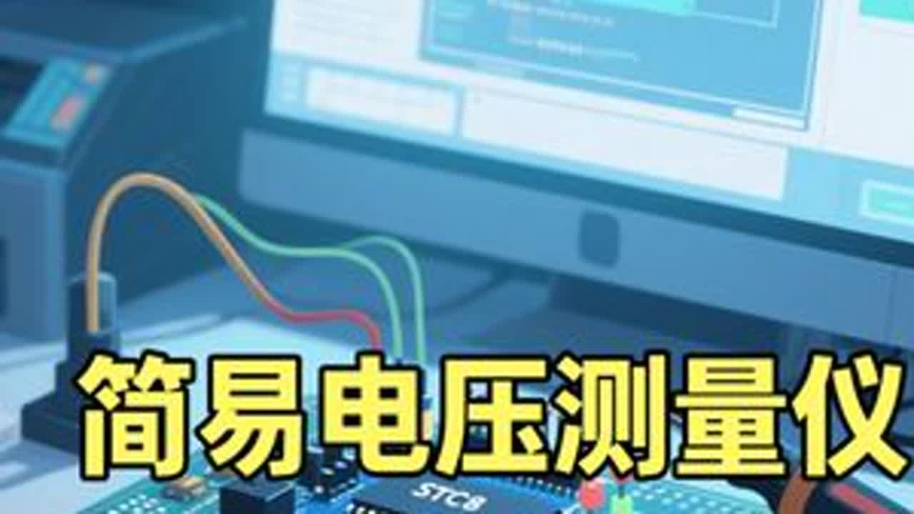 图形化编程：STC8单片机 简易电压测量仪 #STC8单片机#STC8教程#电压测量 #ADC