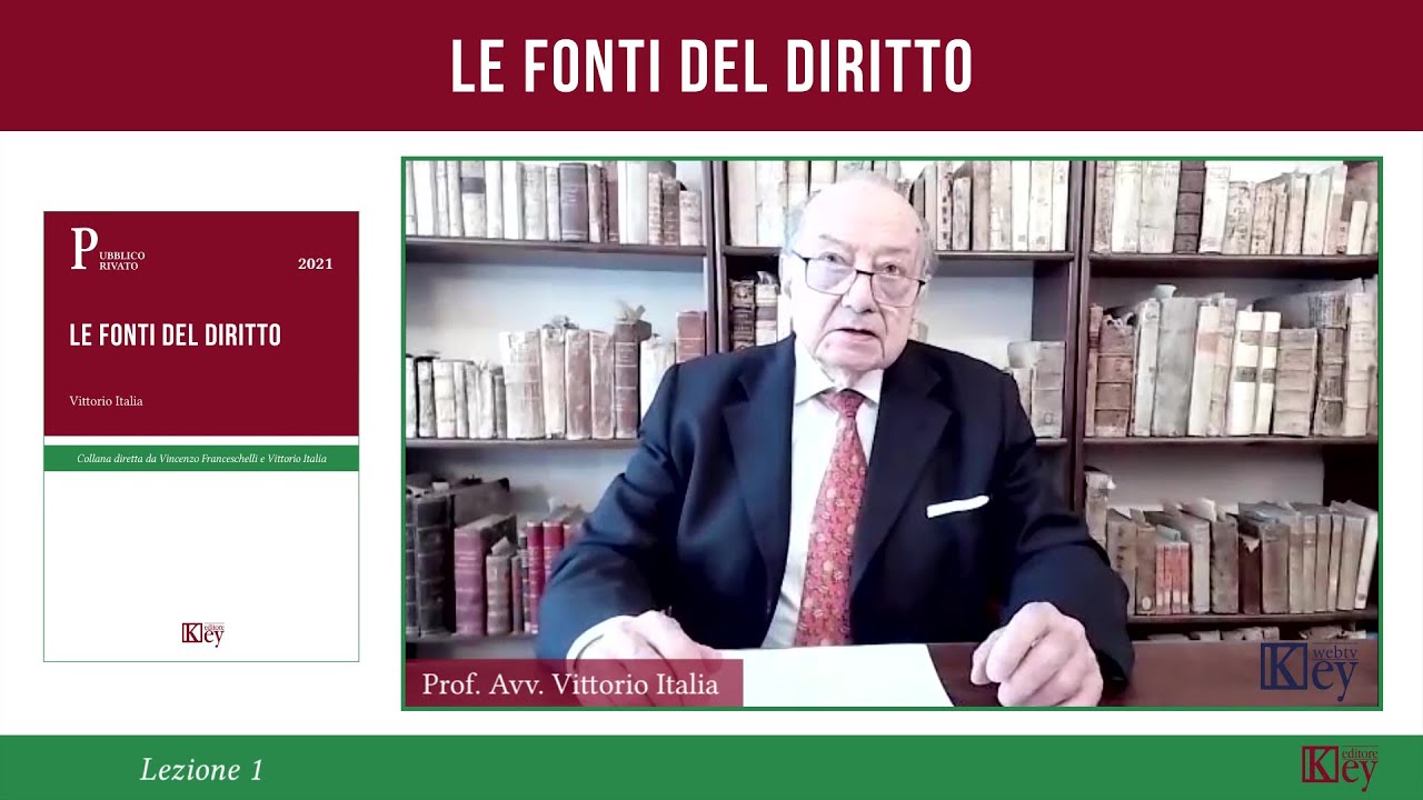 Le fonti del diritto - Lezione 1 - Significato di FONTI DEL DIRITTO