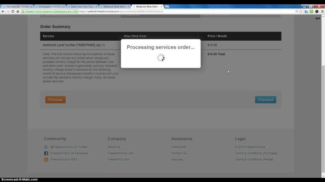 Add Services to your FreedomVoice account