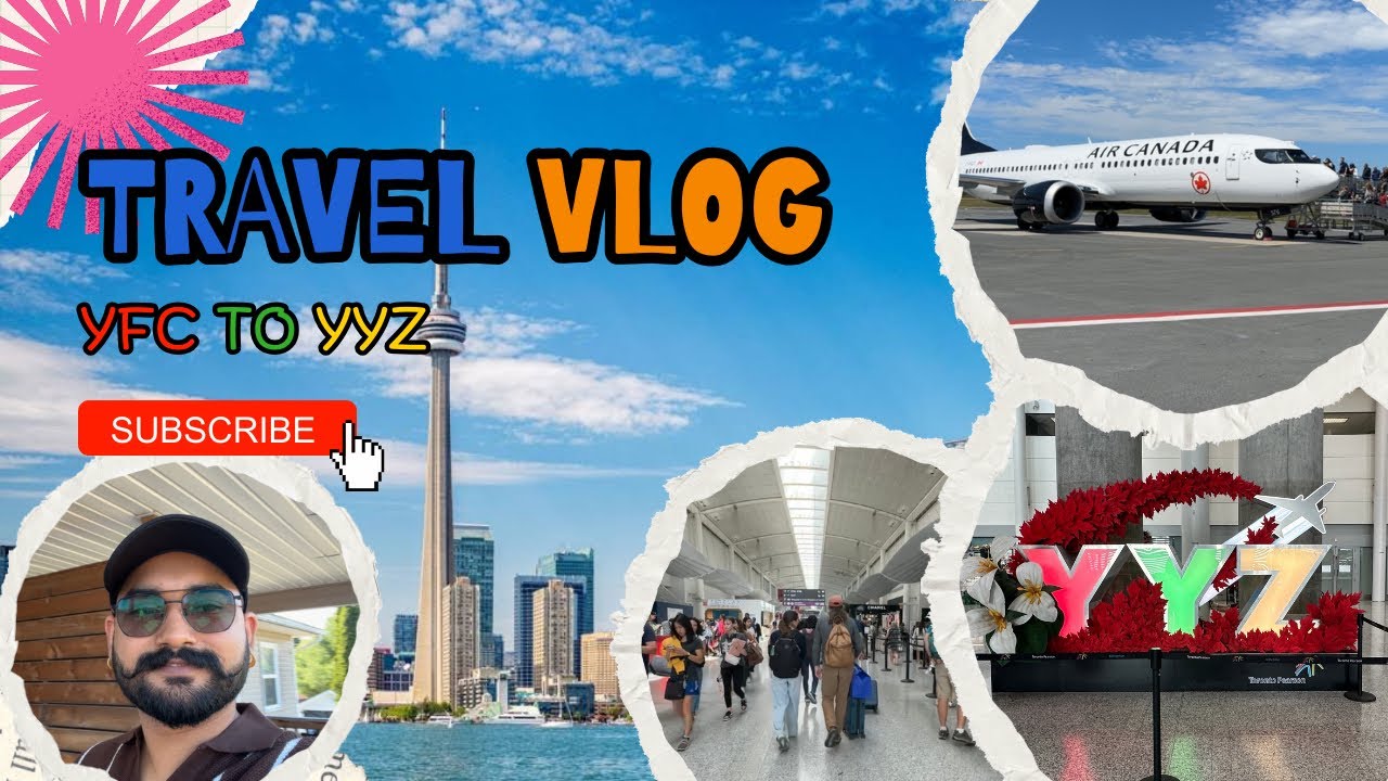| My First Vlog🔱  | The Beginning | YFC TO YYZ | Travel Vlog | NMV | #ytvlogs #canada #travelvlog 