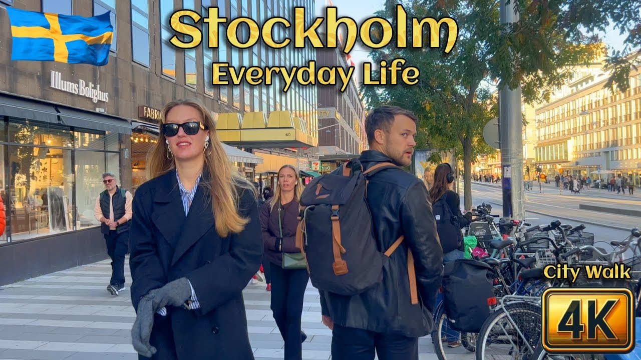Stockholm Everyday Life | Walking Tour in the Heart of the City (4K)