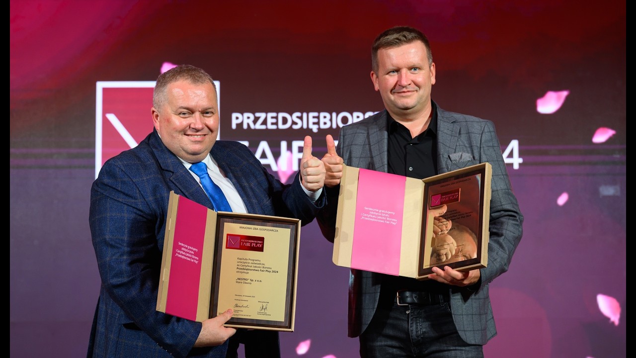 Wielka Gala programu Przedsiębiorstwo Fair Play 2024 - relacja z wręczenia nagród i certyfikatów