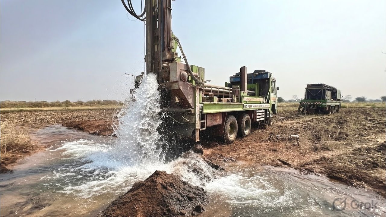 Borewell Drilling - 7 Hp Motor 355 Feet Deep boring With Coconut water checking Method | Borewells