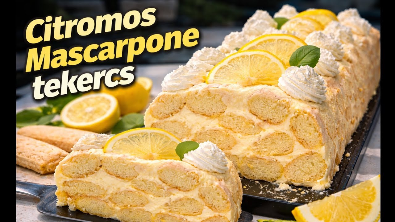 Citromos mascarpone tekercs.