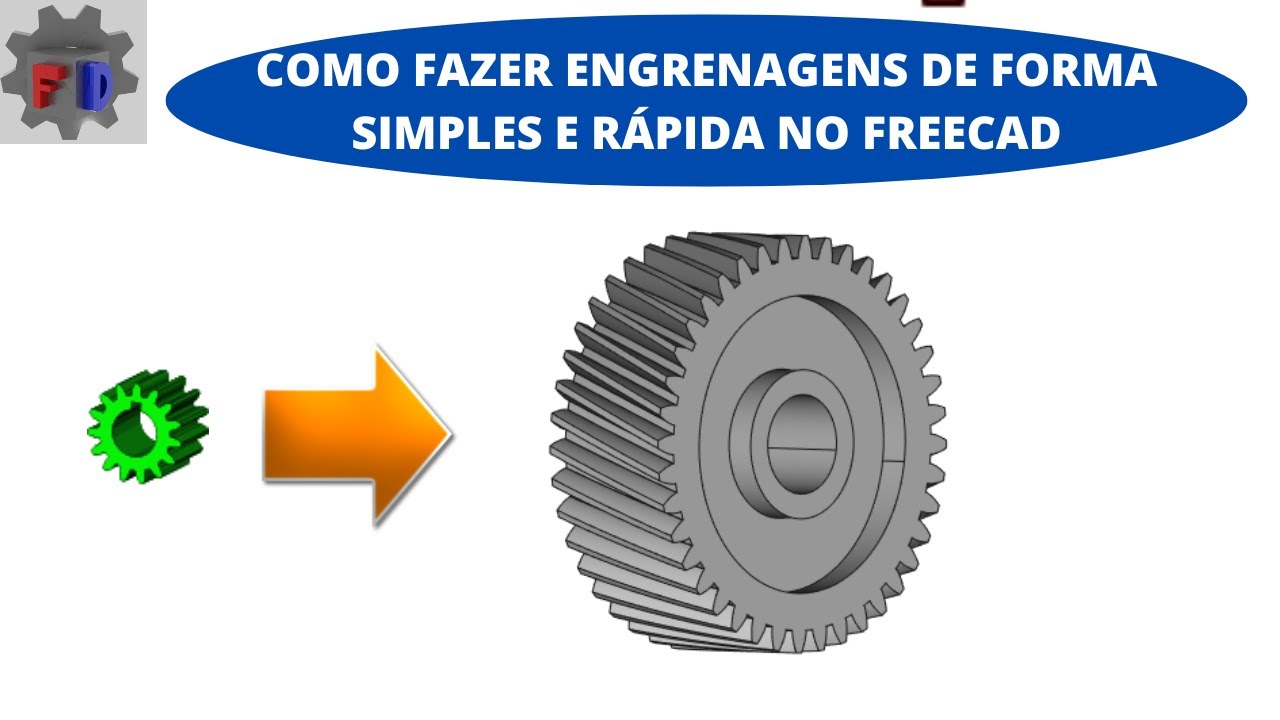 Como fazer engrenagens no FreeCAD | Bancada GEAR | Gear Workbench