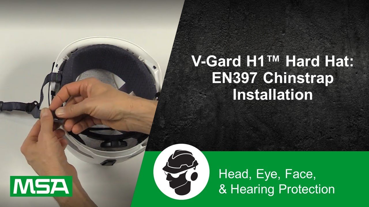 V-Gard H1™ Hard Hat: EN397 Chinstrap Installation