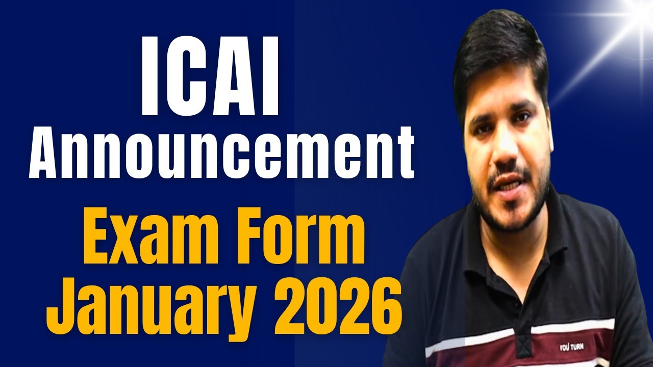 ICAI Exam Form January 2026 || ICAI Announcement || Ravindra Ojha