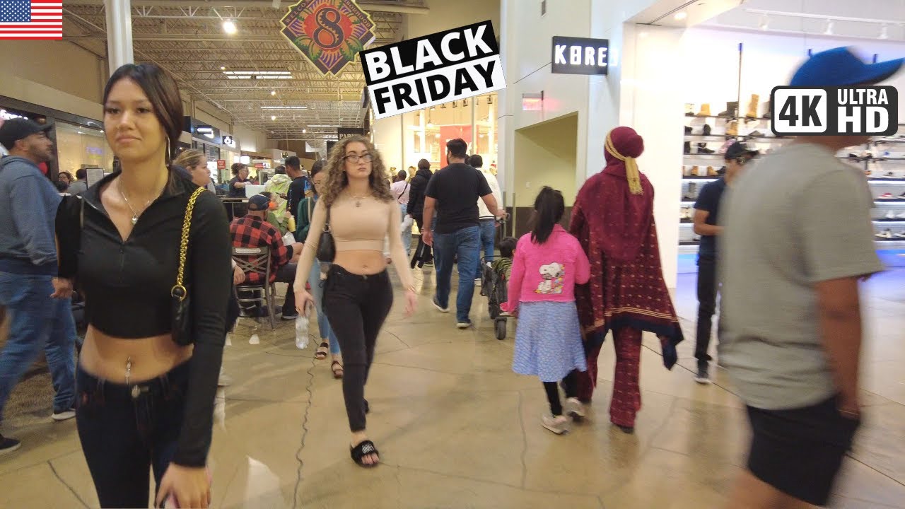 🇺🇸USA SHOPPING MALL BLACK FRIDAY ONTARIO MILLS CALIFORNIA 4K[VIRTUAL TOUR]
