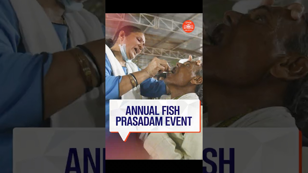 Thousands throng for annual &lsquo;fish prasadam&rsquo; in Telangana