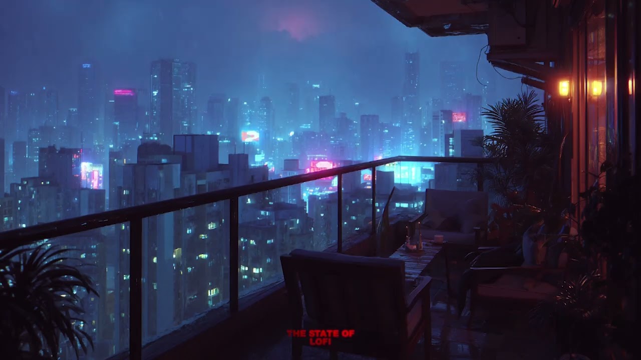 Late Night Lofi Hip Hop | Japan Cityscape & Rain Sounds for Calm Mind & Focus