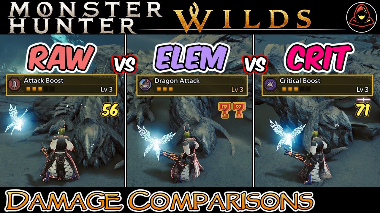Damage Comparison! RAW vs ELEMENT vs CRITICAL | Monster Hunter Wilds