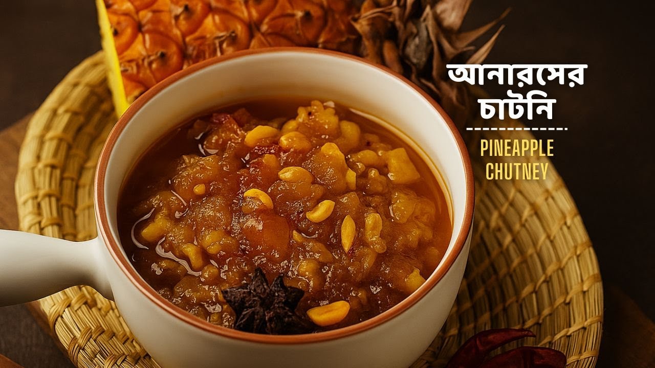 আনারসের চাটনি | Bengali Pineapple Chutney | Anarosher Chutney Recipe for Durga Puja Bhog