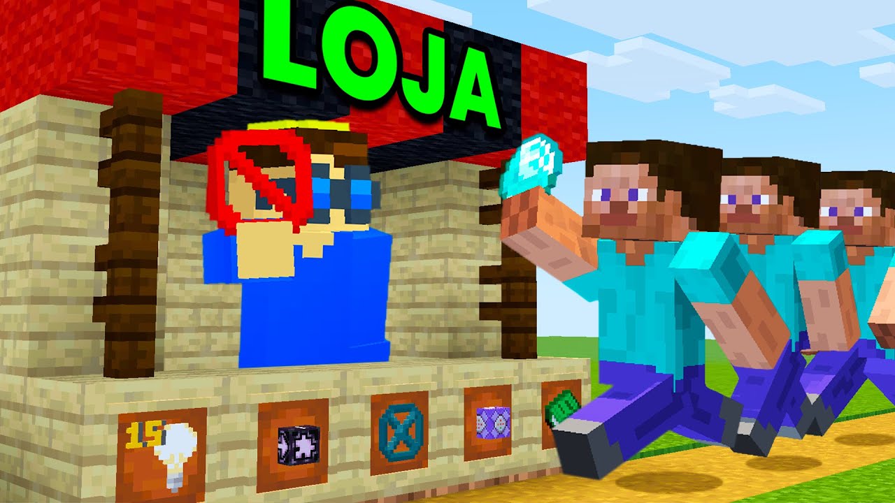 criei uma LOJA DE ITENS PROIBIDOS no Minecraft
